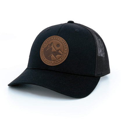 Mountain Escape Leather Patch Trucker Hat