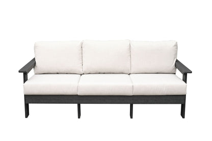Hazelnut Polymer Outdoor Sofa with Sunbrella® Cushions - AURABAGS SHOP