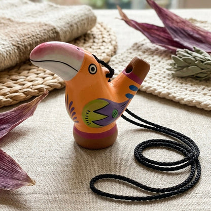 Painted Toucan Bird Water Whistle