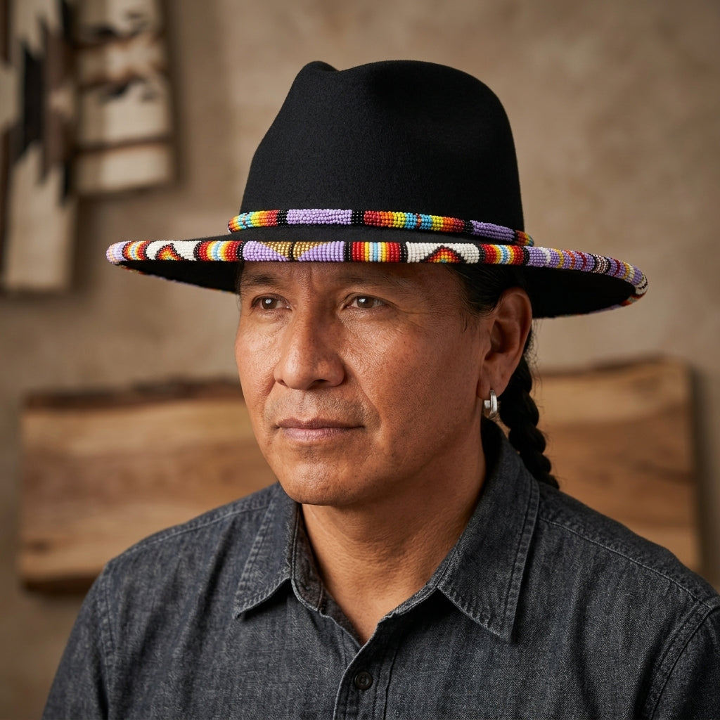 Size-61 Handmade Beaded Hat