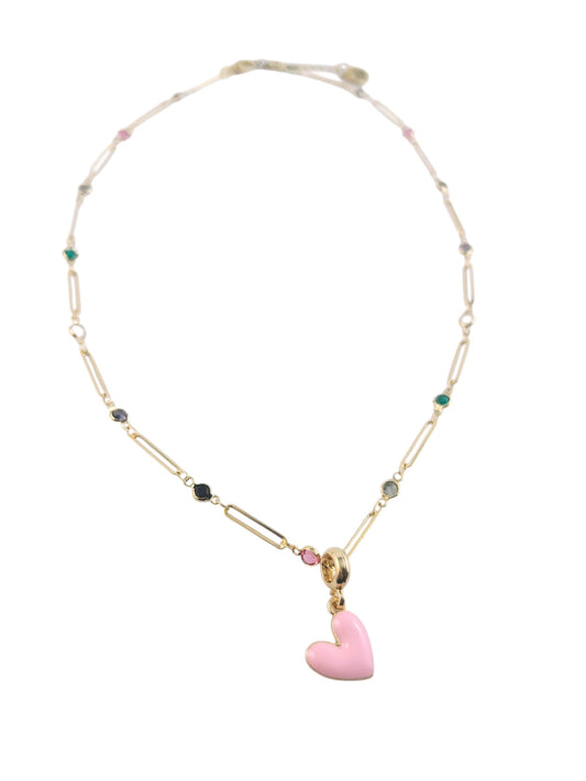 Heart Pop Necklace - Cotton Candy