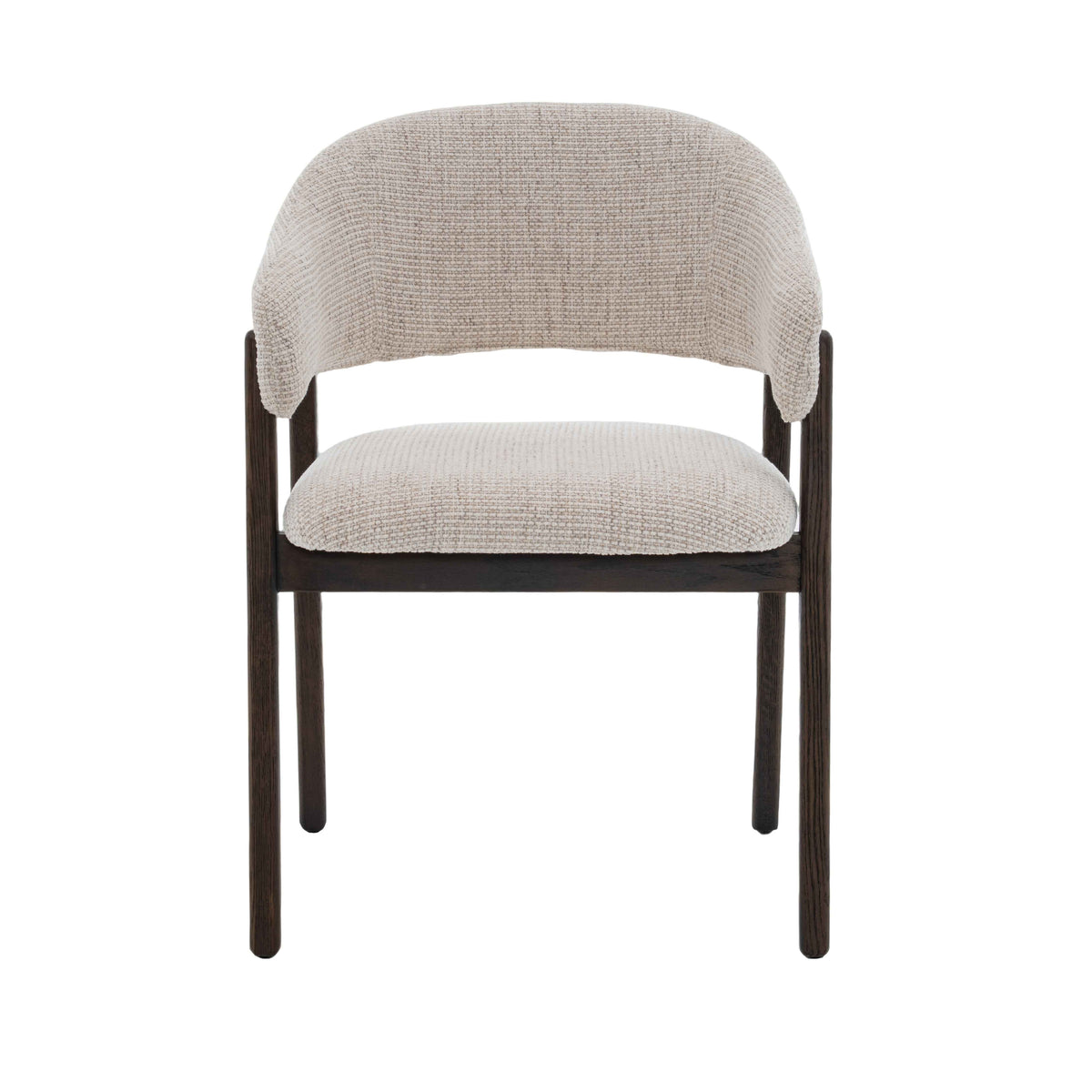 Fiol Dining Chair – Beige Upholstery & Dirty Oak Wood Frame
