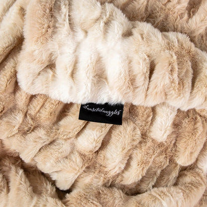 Caramel Swirl Double-sided Minky Blanket