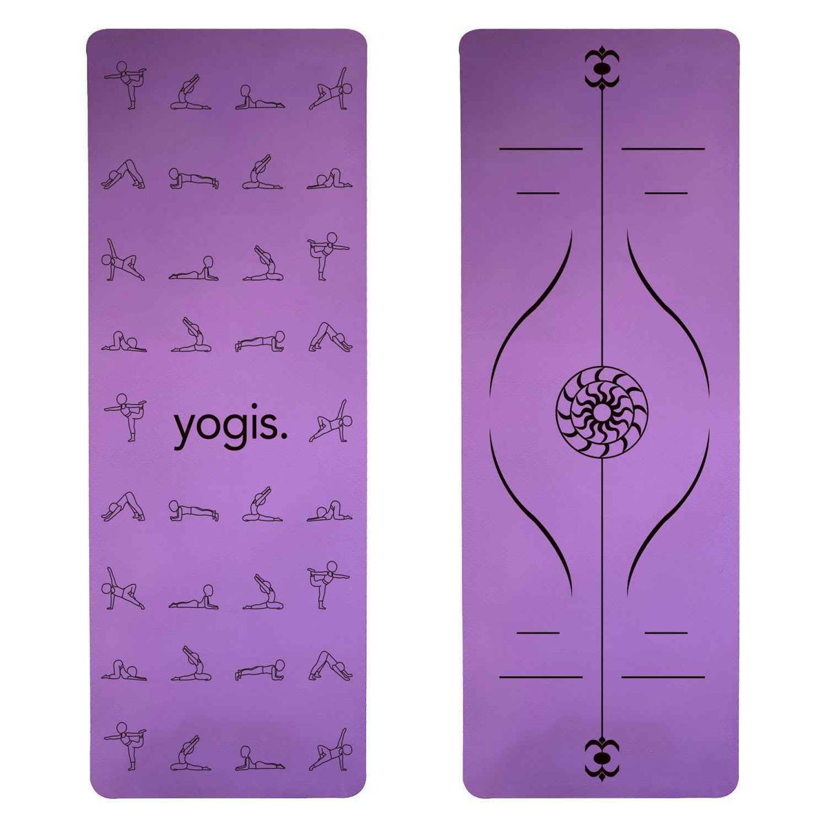 Yoga Mat Posture Line Non-Slip TPE Fitness Mat – Beginner Support &amp; Alignment Guide