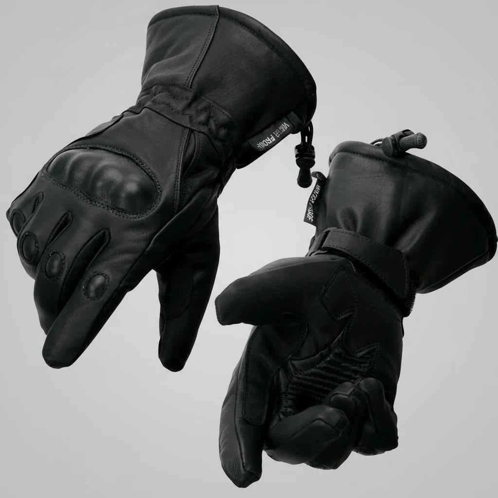 Open Road Men's Armored Gauntlet Leather Motorcycle Gloves