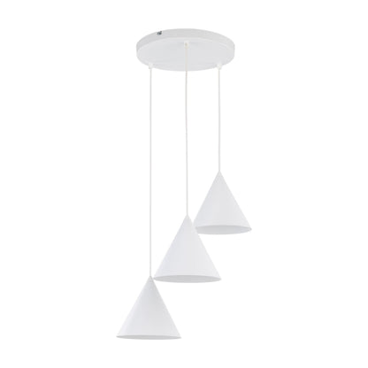 CONO 3-Light Steel Cone Pendant for Kitchen Island & Dining Table