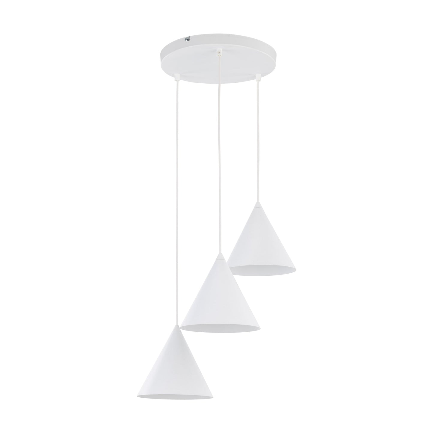 CONO 3-Light Steel Cone Pendant for Kitchen Island & Dining Table