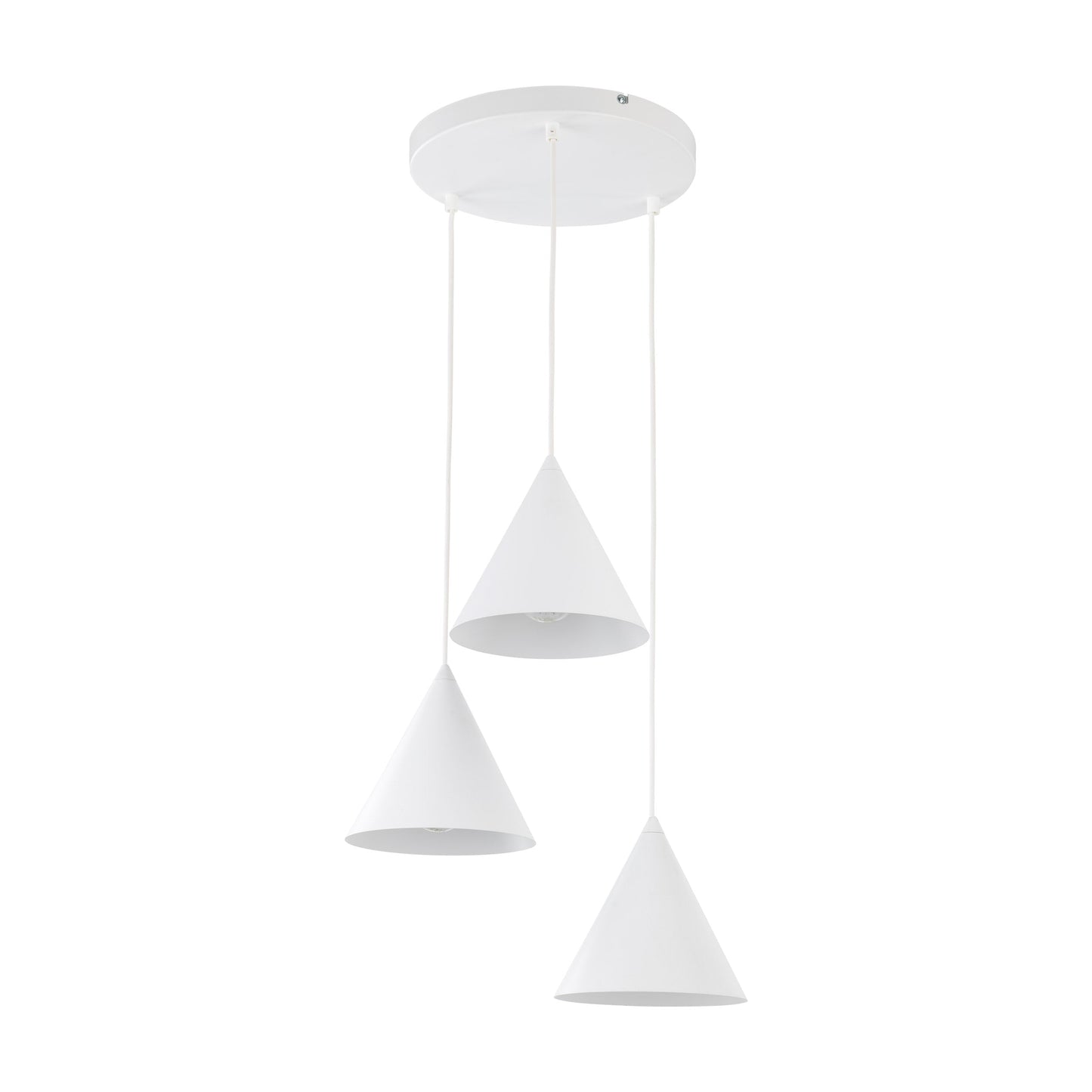 CONO 3-Light Steel Cone Pendant for Kitchen Island & Dining Table