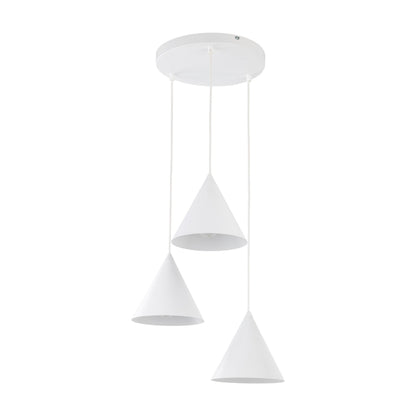 CONO 3-Light Steel Cone Pendant for Kitchen Island & Dining Table