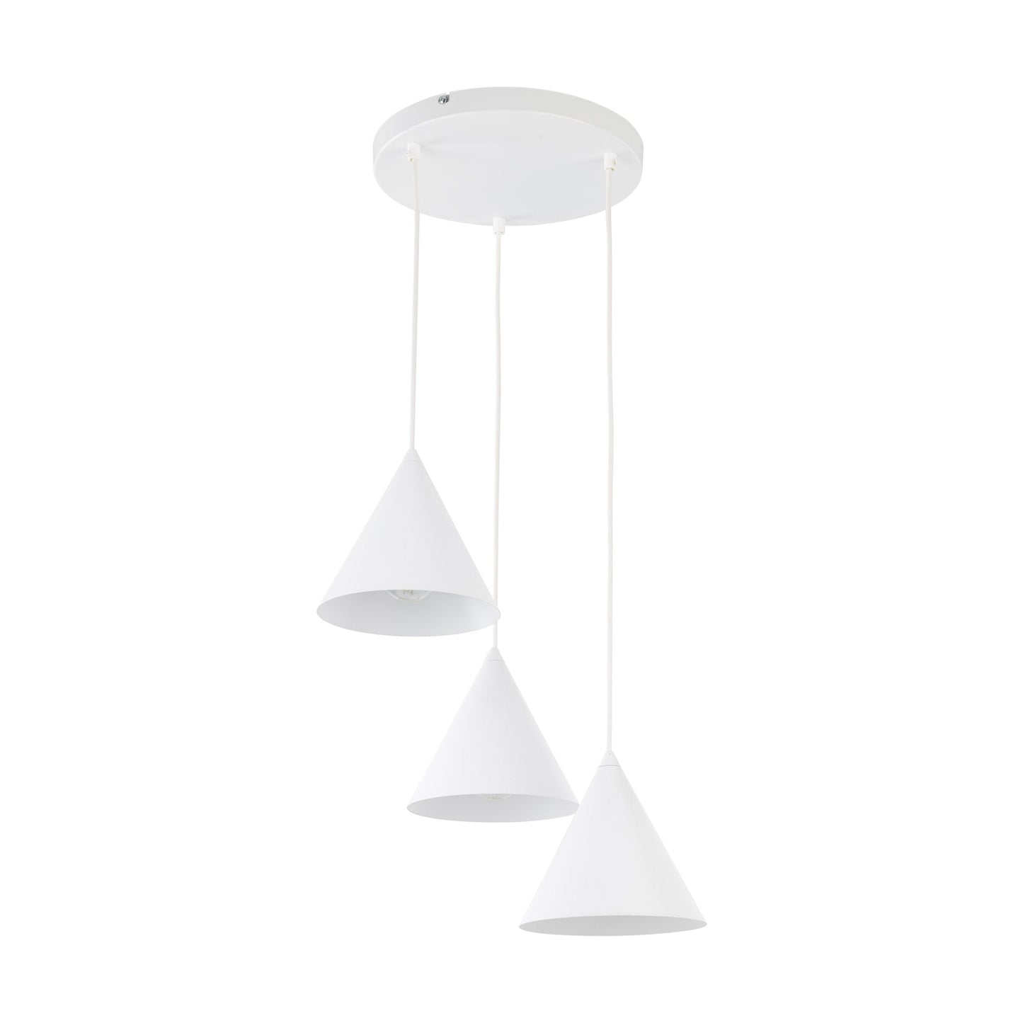CONO 3-Light Steel Cone Pendant for Kitchen Island & Dining Table