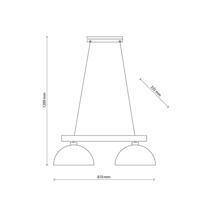 OSLO White Scandinavian Pendant Light for Kitchen Island & Dining