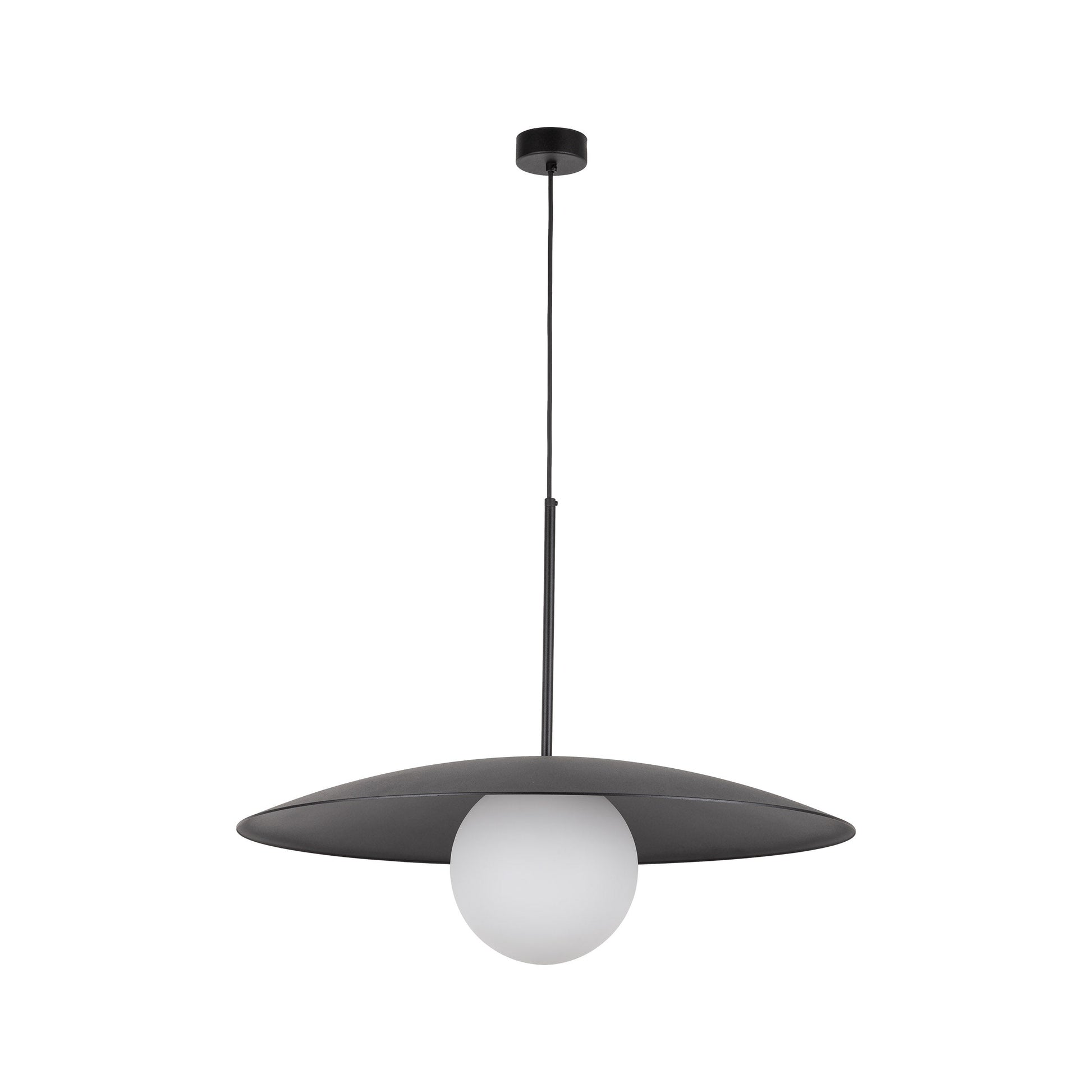 SLATE Mid-Century Modern Wide Dome Pendant Light for Kitchen Island & Dining Table - AURABAGS SHOP