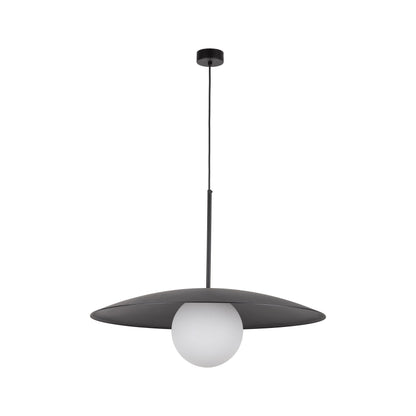 SLATE Mid-Century Modern Wide Dome Pendant Light for Kitchen Island & Dining Table - AURABAGS SHOP