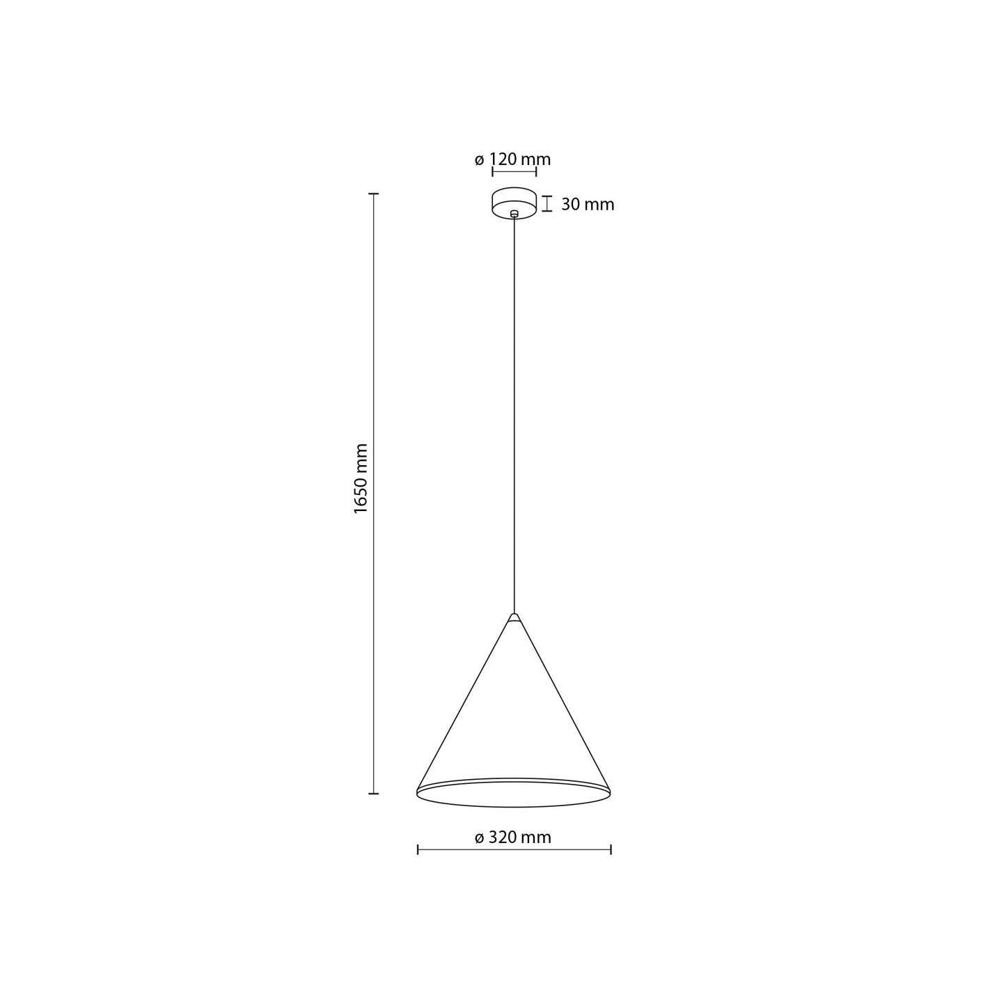 CONO Steel Cone Pendant Light for Kitchen Island & Dining Table
