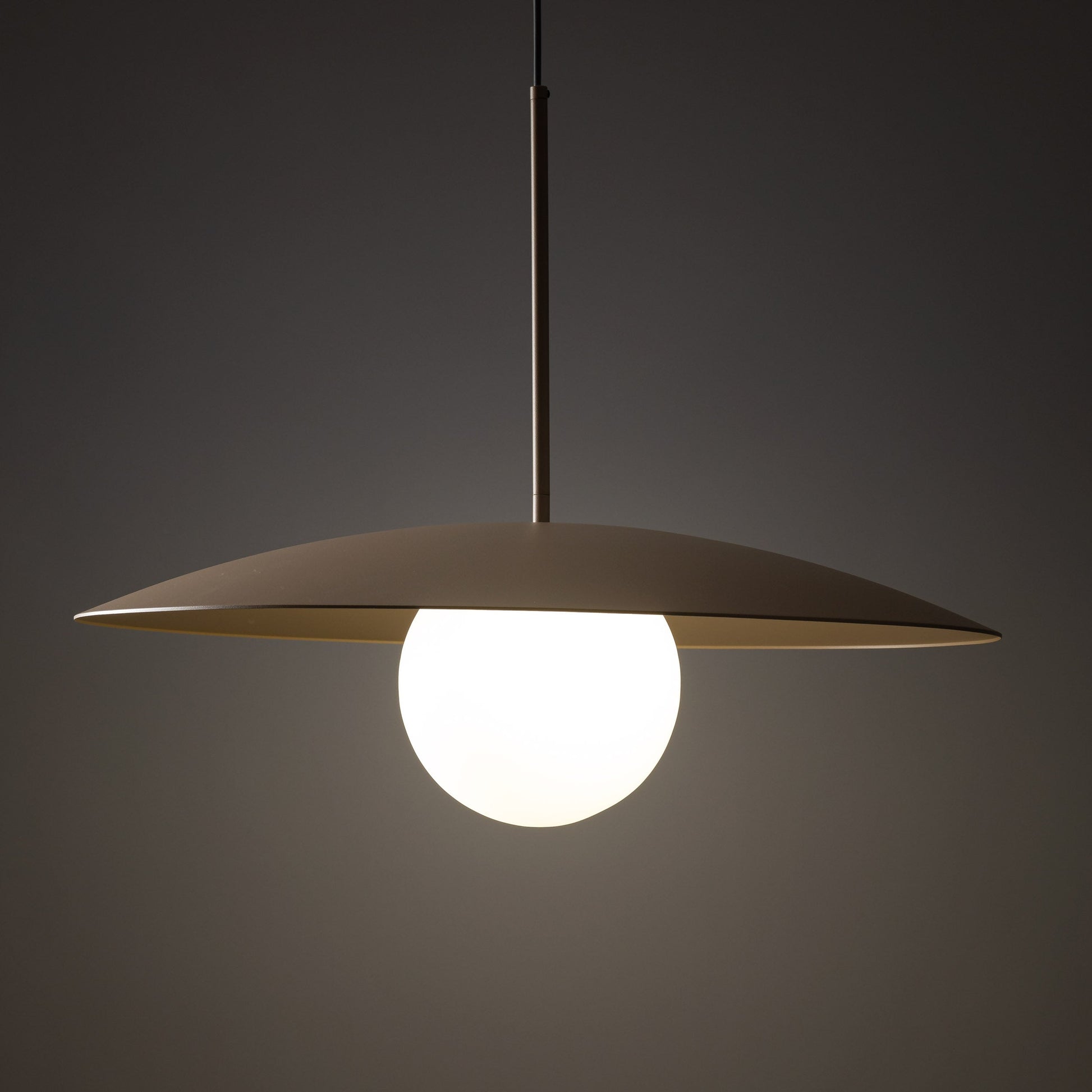 SLATE Mid-Century Modern Wide Dome Pendant Light for Kitchen Island & Dining Table - AURABAGS SHOP