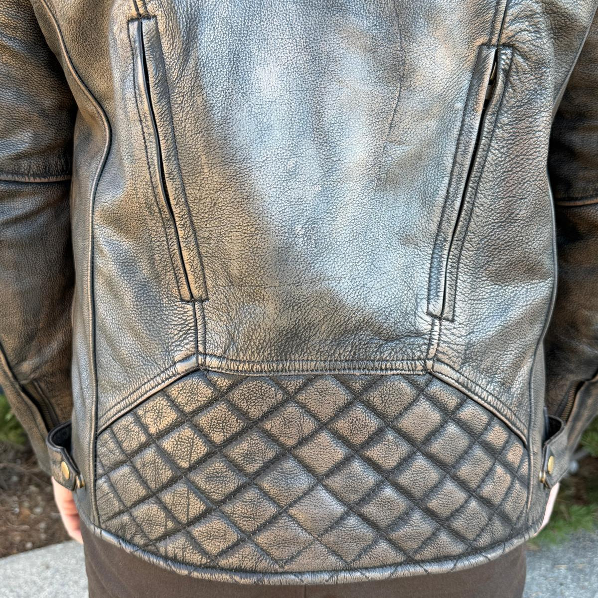Unik International Men's Reflective Stripe Motorcycle Jacket