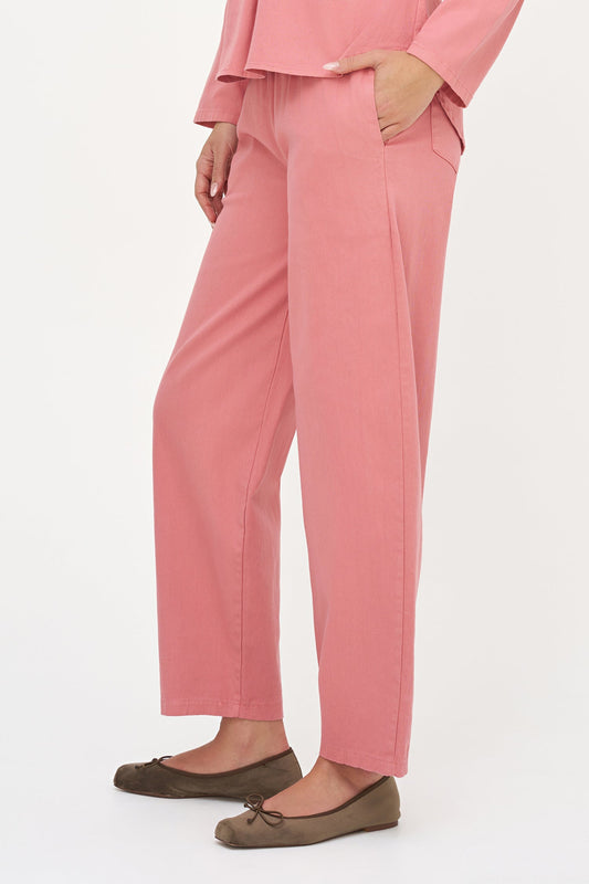 Women's Woven Barrel-Leg Pull-On Pants