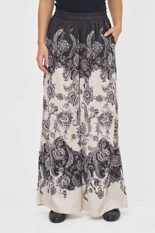 Women's Placement-Print Wide-Leg Pull-On Pants