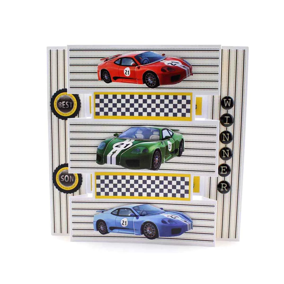 Die Cut Decoupage – Fast Cars (Pack Of 3)