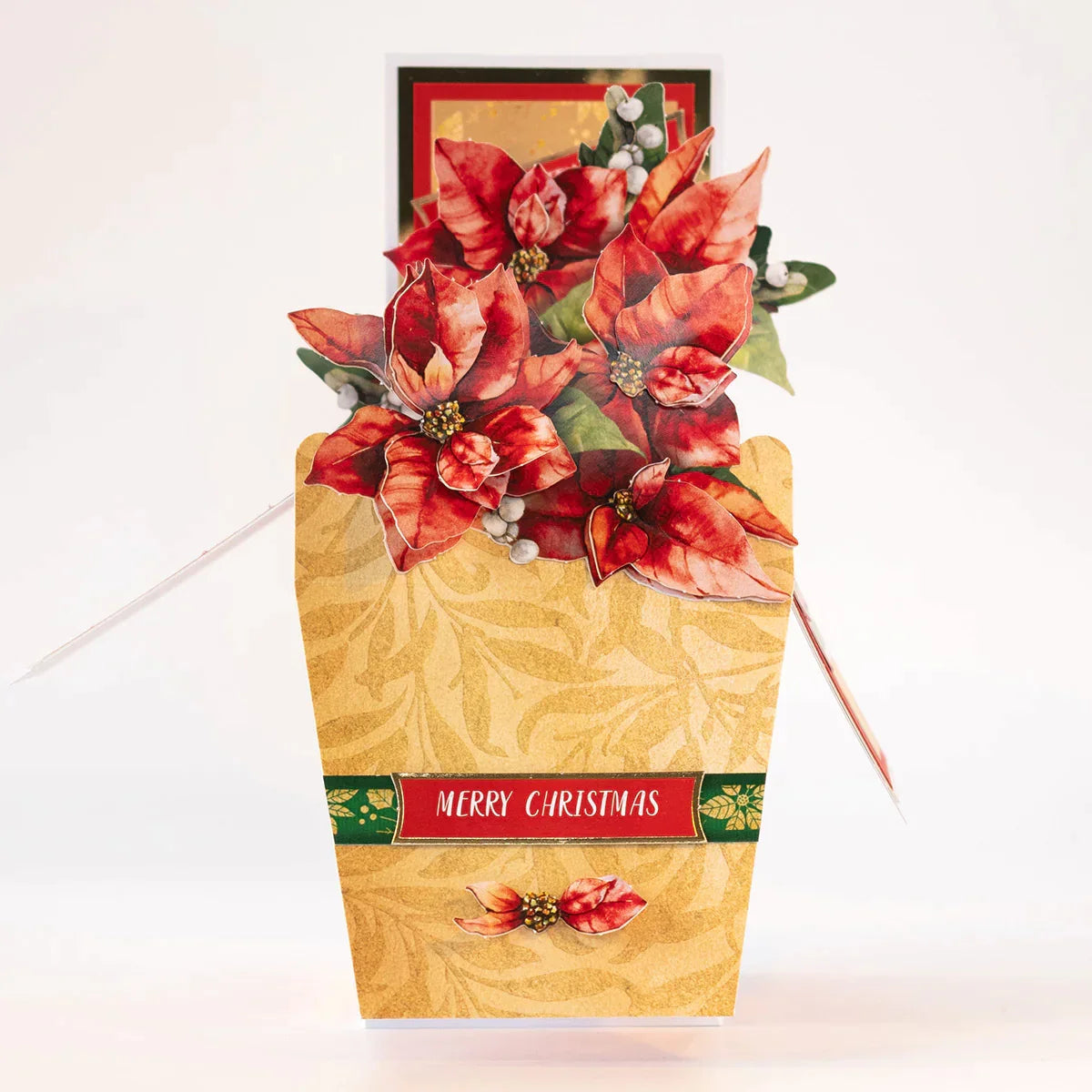 Die Cut Decoupage – Poinsettia and Christmas Tree (Pack Of 4)