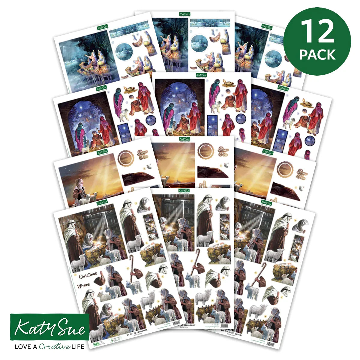Die Cut Decoupage – Nativity (Pack Of 12)
