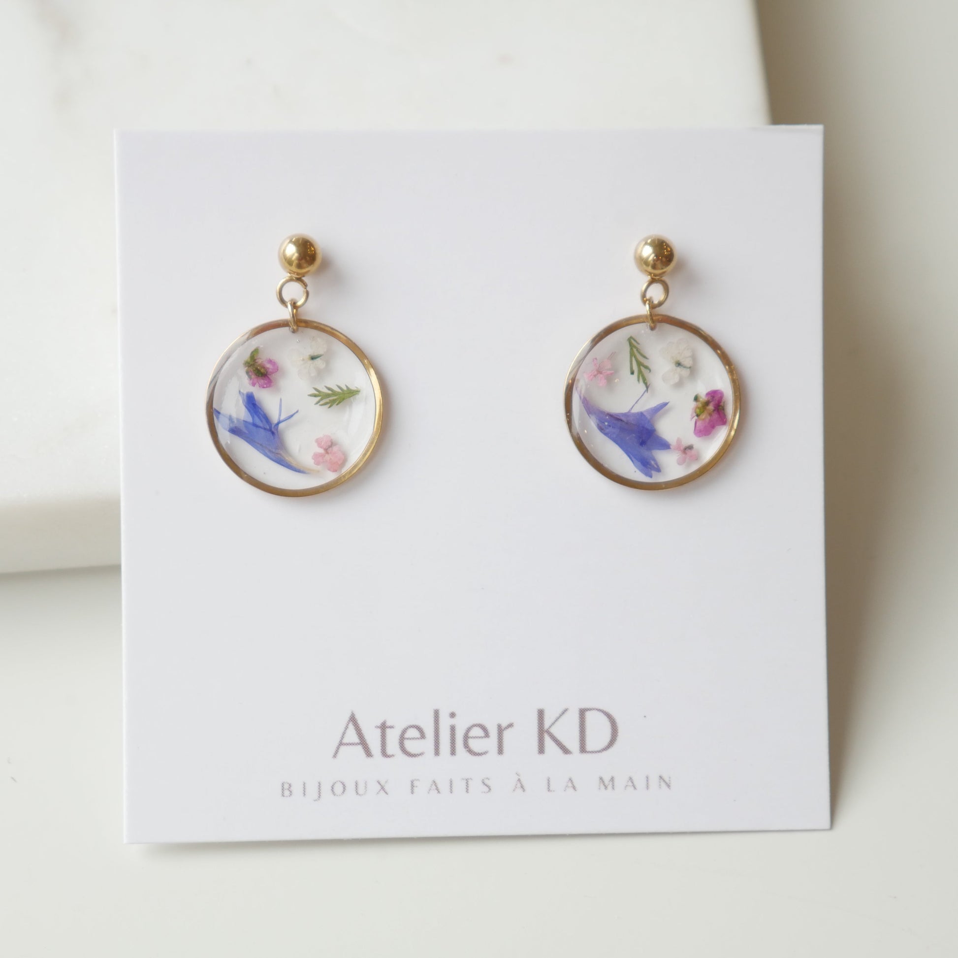 Boucles d'oreilles Maia - rond (moyen 15mm)