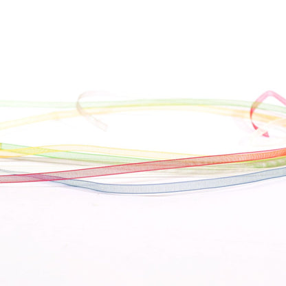 Vaessen Creative Organza Ribbon 6 Colours 3mmx2m Christmas
