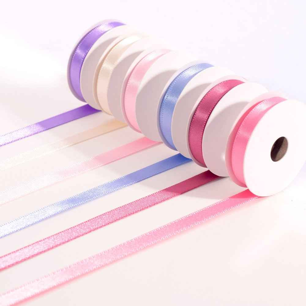 Vaessen Creative Satin Ribbon 6 Colours 6mmx2m Baby Pink