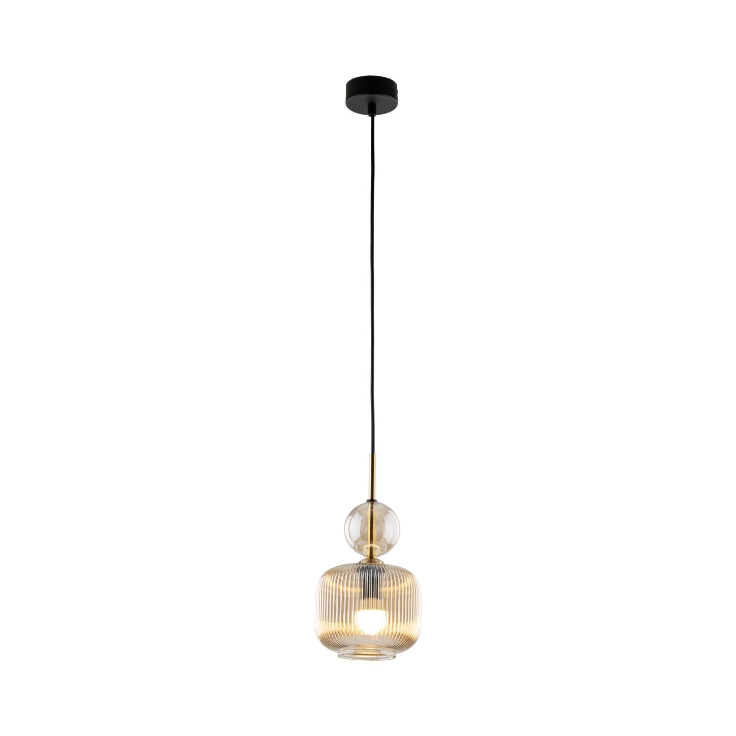 SOPHIA Ribbed Glass Pendant Light for Kitchen Island, Dining Room & Contemporary Interiors