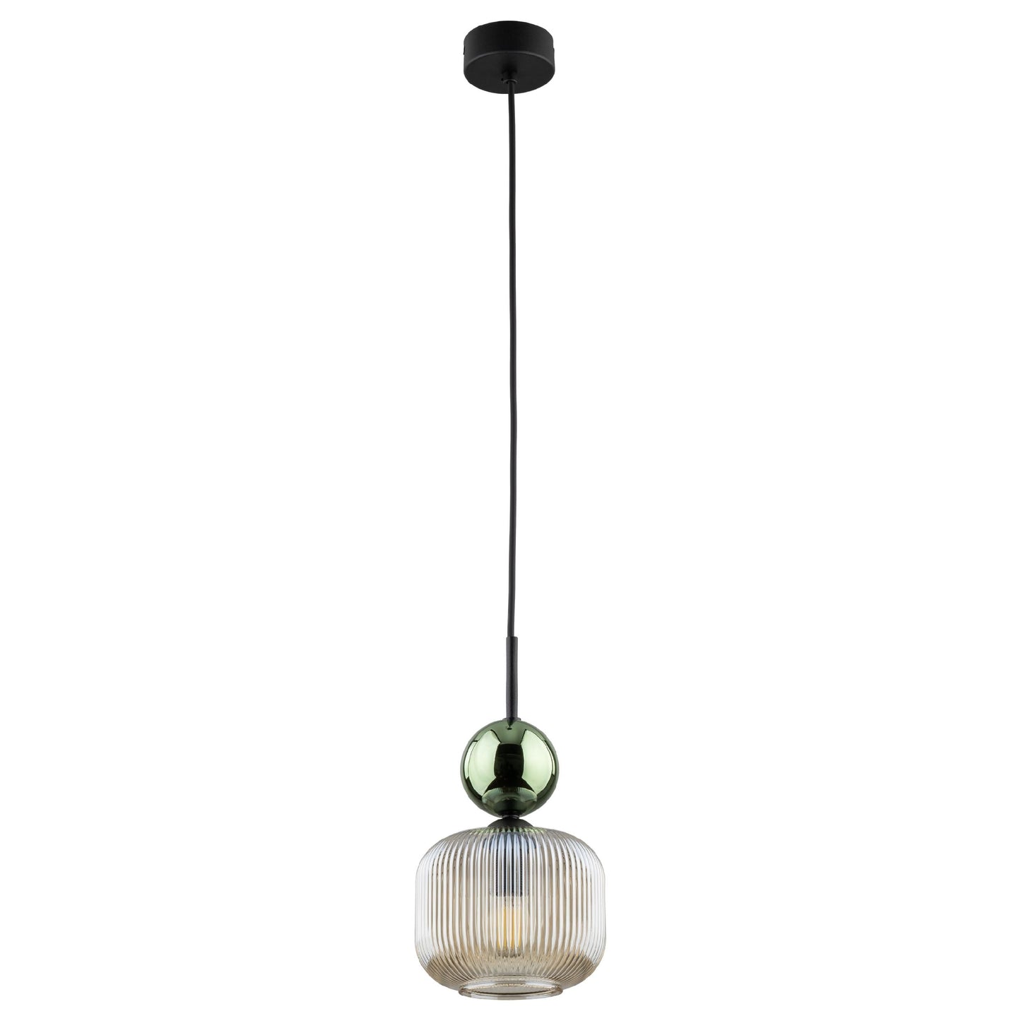 SOPHIA Ribbed Glass Pendant Light for Kitchen Island, Dining Room & Contemporary Interiors