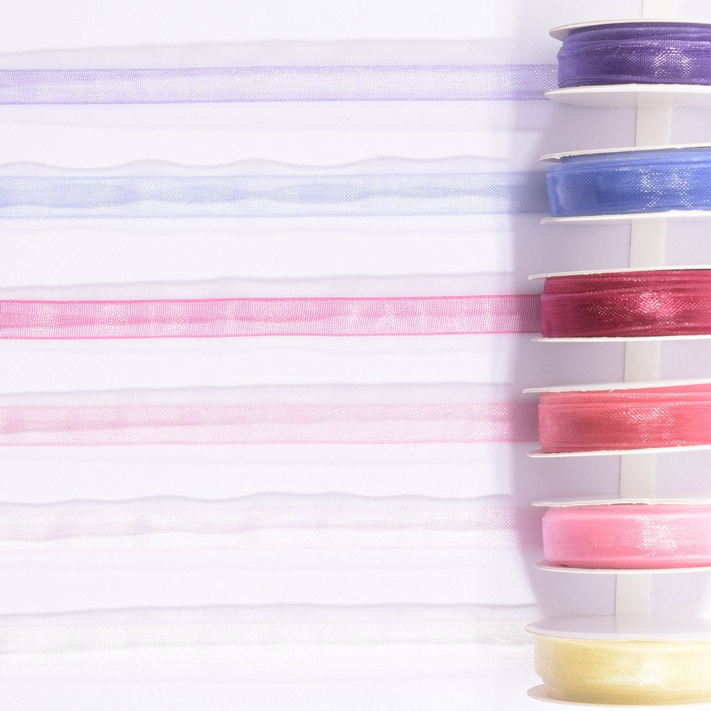 Vaessen Creative Organza Ribbon 6 Colors 6mmx2m Baby Rose