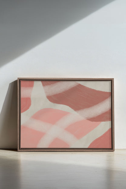 ROSY GLOW、ストレッチキャンバスに描かれた作品