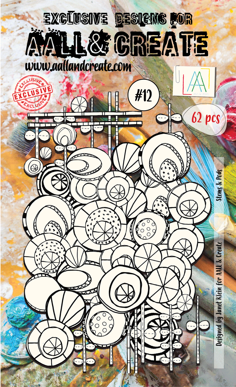 AALL and Create Ephemera - 012 - Stems & Pods - White