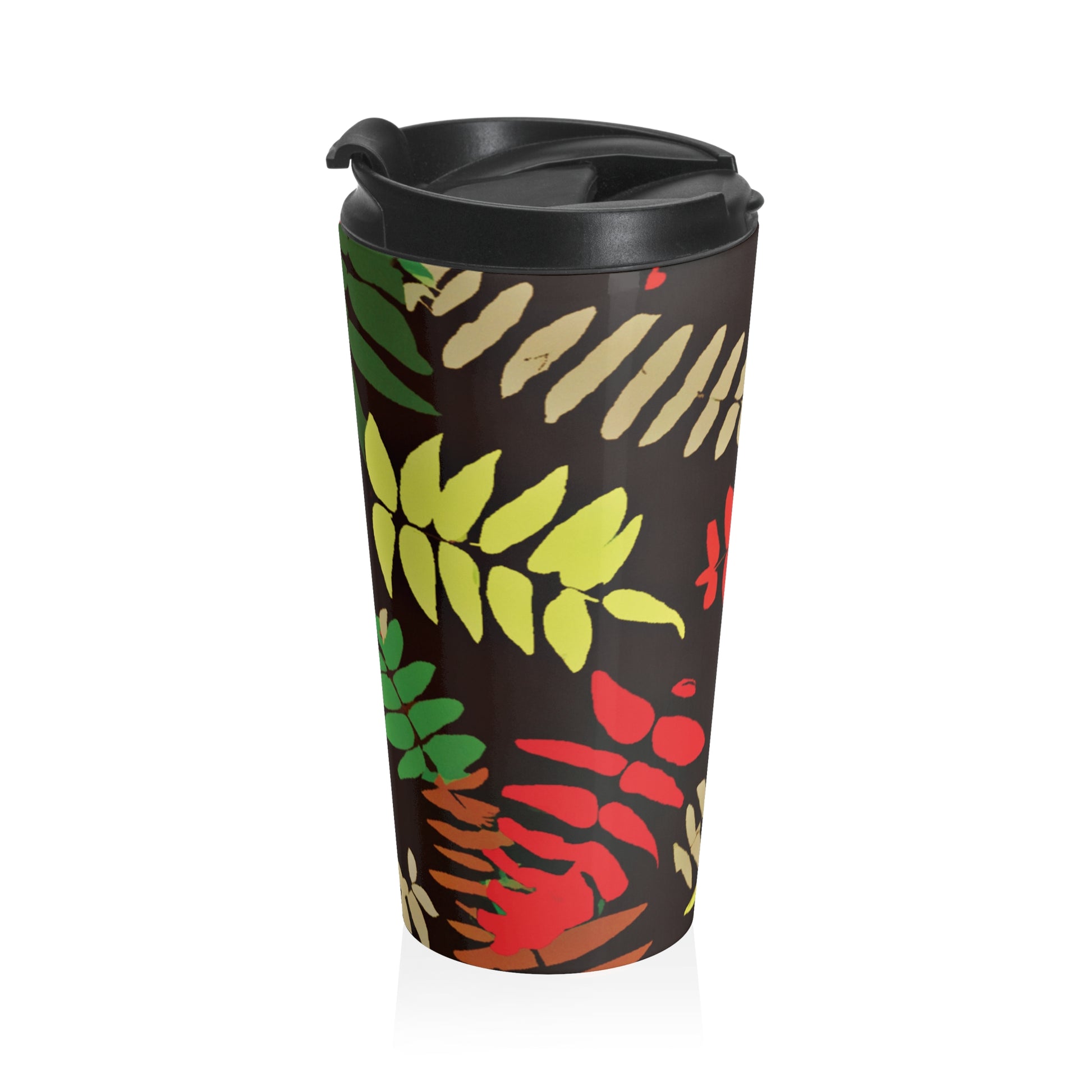 Travel Mug — Colorful Autumn Fern Stainless Steel Tumbler - AURABAGS SHOP