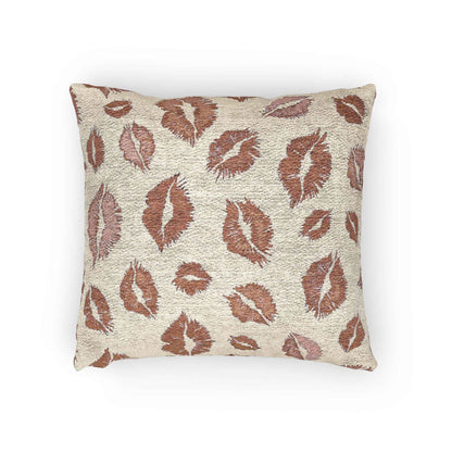 Kiss Pattern Woven Pillow | Decorative Throw Pillow for Home & Outdoor