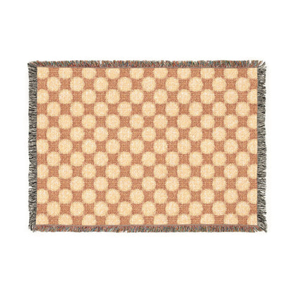 Geometric Checkered Woven Throw Blanket