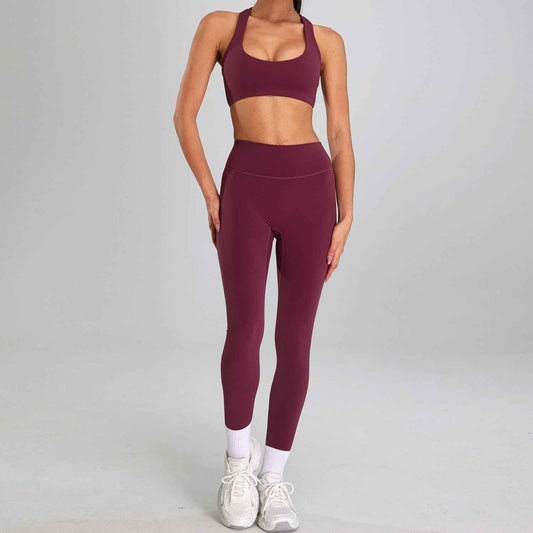 Women’s High-Waisted Sports Set – Slim-Fit Outdoor Running & High-Intensity Workout Activewear