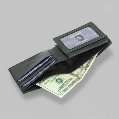 Men's RFID Bifold Wallet with Left ID Flap