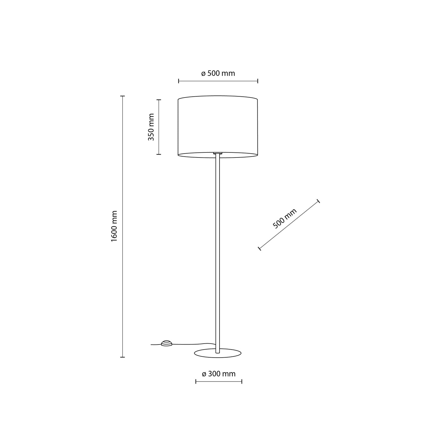 UMBERTO Brown Modern Floor Lamp - AURABAGS SHOP