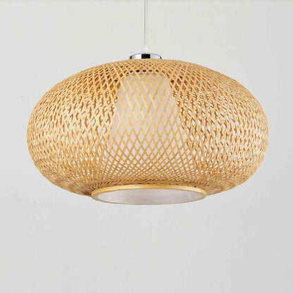 Bamboo Bird Cage Pendant Lamp – Oriental Style Ceiling Light for Restaurant & Home
