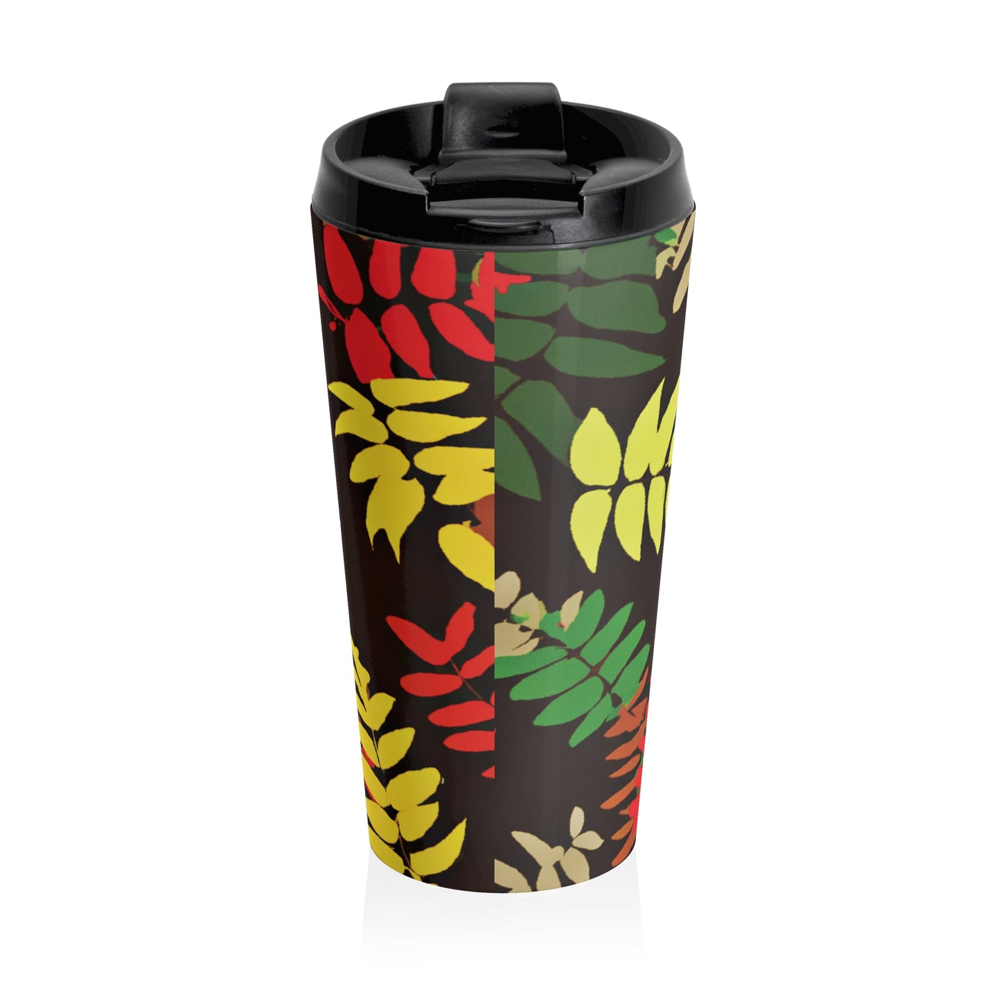 Travel Mug — Colorful Autumn Fern Stainless Steel Tumbler - AURABAGS SHOP