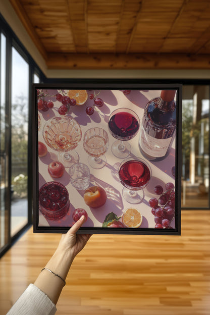 シーズナルカクテル、ストレッチキャンバスに描かれた作品