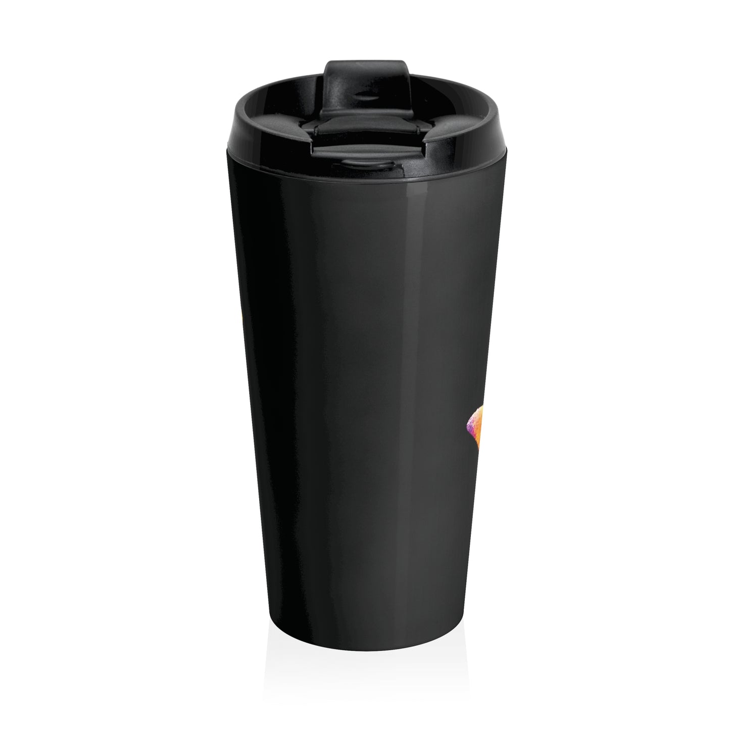 Travel Mug — Colorful Neon Paw Print Stainless Steel Tumbler - AURABAGS SHOP