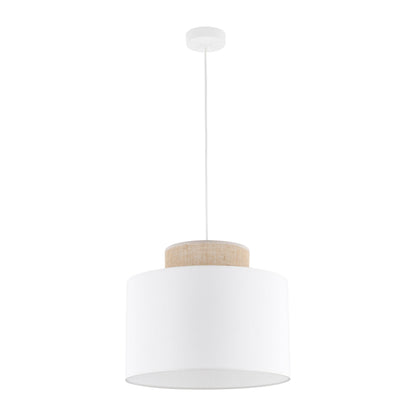 Duo White Jute Scandinavian Pendant Ceiling Light for Kitchen Island, Dining Room & Natural Interiors - AURABAGS SHOP
