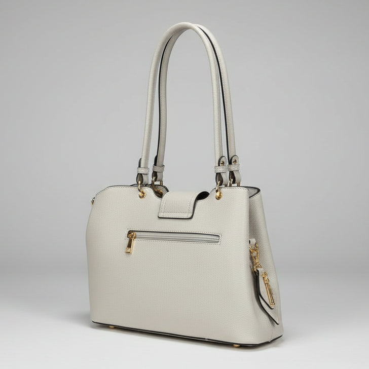 Temptation Italy Faux Leather 2-Handle Bag with Dragonfly and Flowers