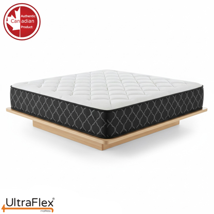 UltraFlex® SUMMIT Firm Pocket Coil Hybrid Mattress – Canadian-Made Orthopedic Support with Cooling Gel Foam, Quilted Top, Breathable & Hypoallergenic Comfort, Edge Support & Motion Isolation