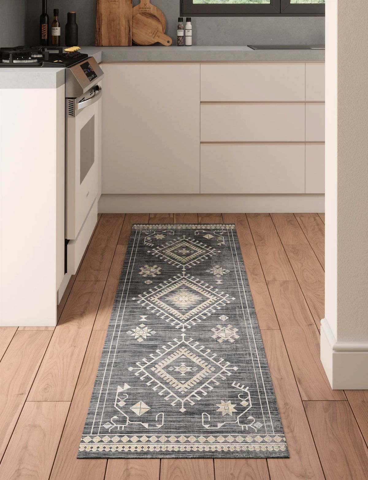 Teppich "Khaleesi" Schwarz Gelb Sand