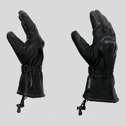 Open Road Men's Armored Gauntlet Leather Motorcycle Gloves