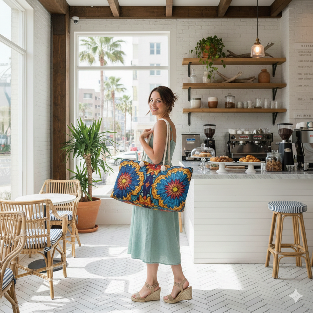 Colorful Mandala Floral Pattern Weekender Bag | Bohemian Travel Tote - AURABAGS SHOP