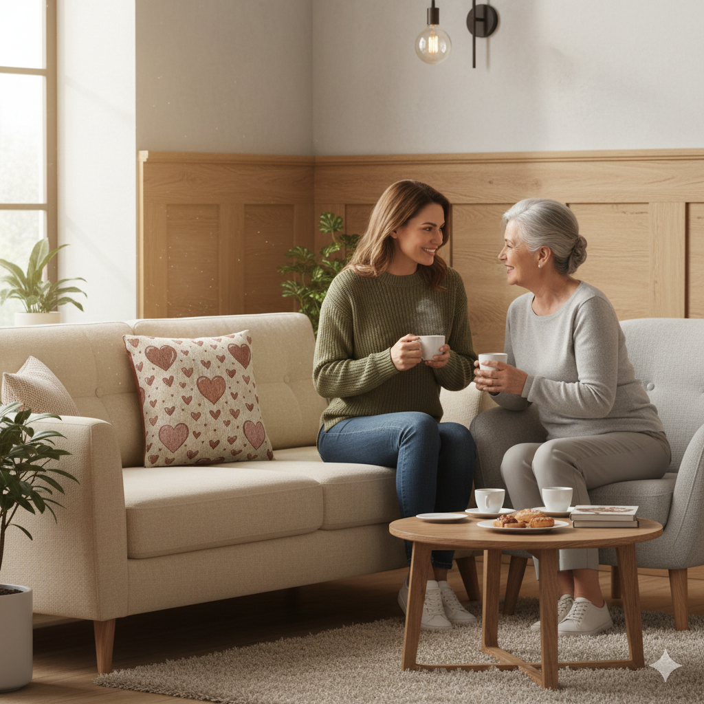 Pink Heart Pattern Woven Pillow | Boho Valentine Home Decor - AURABAGS SHOP